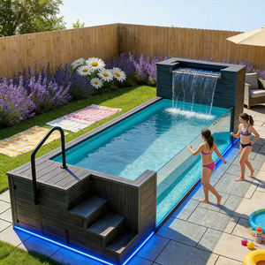 สระว่ายน้ำแบบตั้งพื้นขนาด 40 ฟุต พร้อมชุดอุปกรณ์ครบชุด สำหรับครอบครัว บ้านพักตากอากาศ โรงแรม พร้อมบันได ฝาปิด และระบบกรอง - Product Image 6