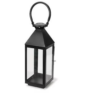 Linterna de vela de hierro y vidrio vintage de Decor Impex hecha a mano para decoración del hogar para Navidad y Pascua - Product Image 4