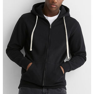 Logo personnalisé Sweats à capuche surdimensionnés Unisexe coton de haute qualité sweat à capuche lourd vierge sweat à capuche zippé avec des cordes - Product Image 4