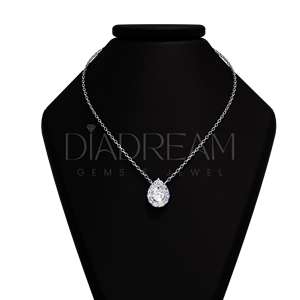 สร้อยคอจี้เพชรโมอิส925แพร์ทรงลูกแพร์สุดหรูสำหรับผู้หญิงของขวัญงานแต่งงานงานหมั้น - Product Image 4