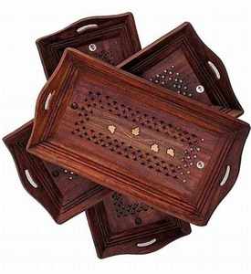 Plateau de service en bois artisanal pour aliments ou décoration murale, artisanat en bois par Wooden Boxes & Wall Signs, catégorie de produits - Product Image 1