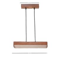 Lustre LED suspendu moderne en or, en bois et résine, dimmable, étanche IP54, écologique, durable, avec commande par bouton, blanc chaud