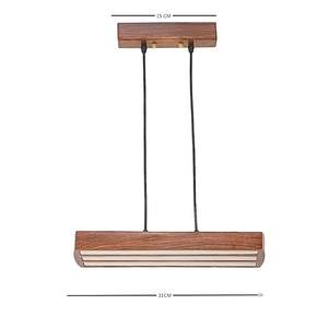Lámpara de Techo LED Moderna, de Madera y Resina, Regulable, Impermeable IP54, Ecológica, Duradera, con Control de Botones, Altura Ajustable, CA - Product Image 4
