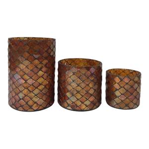 Mosaïque brune décorative chic de luxe pour la maison et le jardin Bougie artisanale Récipients et bocaux en verre pour la décoration intérieure Mariage et Noël - Product Image 2