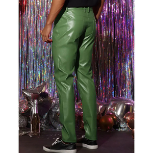 PromotionNewest Modèle Skinny Fit Pantalon en cuir véritable Tenue décontractée Respirant Pantalon en cuir personnalisé de haute qualité - Product Image 4