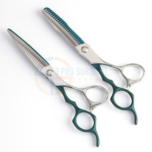 Ensemble de ciseaux de coiffeur professionnels 3PRO en acier inoxydable de haute qualité avec tailles et couleurs de base, pointe tranchante pour la beauté. - Product Image 4