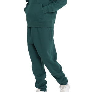 Pantalon de survêtement 100% coton pour hommes personnalisé pantalon d'entraînement mi-taille en éponge française avec poches d'impression décontractées tissées élastiques pantalon de survêtement - Product Image 2