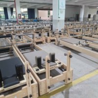 Mesa de Pilates de Madera de Arce Premium Multifuncional Personalizada y Adaptada a las Normas del Reino Unido, Equipo Clásico de Pilates para el Hogar