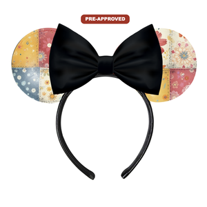 Quilt Patch Design Paintable Black Headband DIY <b>Drawing</b> Craft Hair Accessory for Kids Birthday Party Boys and Girls - Product Image 1