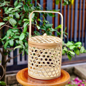 Elegante Cesta de Regalo de BAMBÚ, Ideal para Bodas, Festivales, Decoración del Hogar, Cesta Sostenible para Regalos Premium - Product Image 4