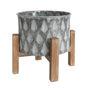 Macetas de cubo galvanizadas para bodas y decoración del hogar con un aspecto vintage elegante - Product Image 1