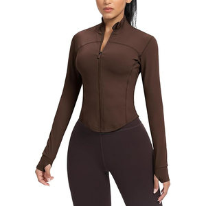 Chaqueta de Yoga para Mujer, Elástica, con Cierre Completo, Ligera, Suave, Atlética, de Nailon y Elastano, Mezcla Cómoda para Entrenamiento - Product Image 1