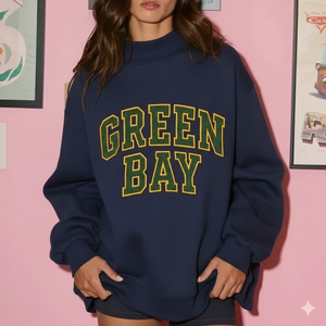 OEM personalizado de alta calidad 100% algodón francés Terry Varsity de gran tamaño de las mujeres Reversible cuello simulado sudadera frente de invierno - Product Image 3