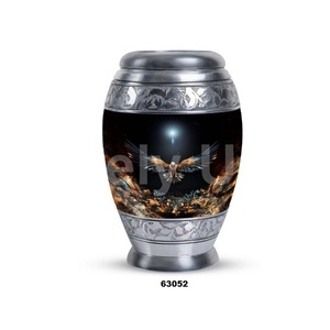 โกศสำหรับผู้ใหญ่ที่ใส่เถ้ากระดูกนกอินทรีทำจากอะลูมิเนียมพร้อมถุงกำมะหยี่ฟรี - Product Image 2