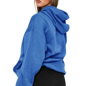 Increíble estilo Sudadera con capucha Casual Streetwear Drop Shoulder Figuras Transpirable Ecológico Sudaderas con capucha de punto para mujer - Product Image 2