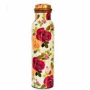 Botella de Agua Térmica Ecológica de Lujo Moderna Hecha a Mano con Tapa de Cobre para Hogar, Oficina y Exteriores, con Aislamiento de 6 Horas - Product Image 1