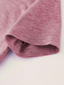 Camiseta Informal Moderna de Color Sólido con Cuello Redondo y Mangas Cortas para Mujer, Ropa Deportiva de Verano de Secado Rápido y Ecológica de Bangladesh - Product Image 4