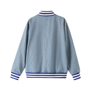 Chaqueta Bomber de Lana Griega Sigma, Estilo Universitario, Color Block, Ropa Urbana, Impermeable, Reversible, Unisex, Bolsillos con Ribete de Punto en la Parte Delantera - Product Image 2