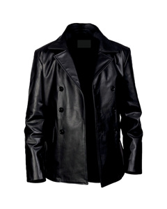 Manteau en cuir personnalisé de haute qualité, fermeture éclair sur le devant, ourlet ouvert, poignets à revers, poches à rabat, service OEM, coupe-vent, respirant, pour l'hiver - Product Image 1