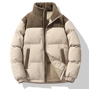 Parkas rembourrés chauds d'hiver pour hommes veste rembourrée en coton épais pardessus thermique vêtements d'extérieur col à capuche longue longueur - Product Image 4