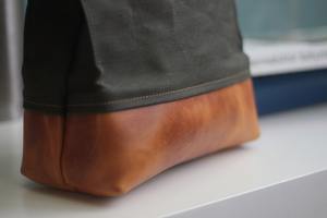 Sac à déjeuner en toile et cuir de haute qualité, isotherme, durable, portable, multifonctionnel, pour le bureau, les voyages, 2 personnes - Product Image 4