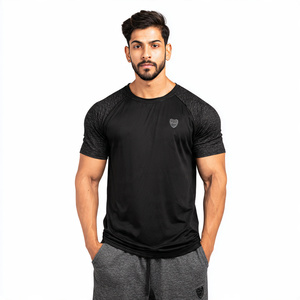 เสื้อยืดออกกำลังกายผู้ชาย แขนสั้น เสื้อยืดกีฬา ผู้ชาย ผ้าโพลีเอสเตอร์ 100% เสื้อยืดออกกำลังกายผู้ชาย - Product Image 1