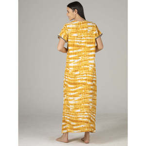 Chemise de nuit longue maxi Evolve pour femme, élégante, boutonnée, à fermeture éclair, en viscose Liva imprimée, coupe ample, en tissu doux tissé - Product Image 5