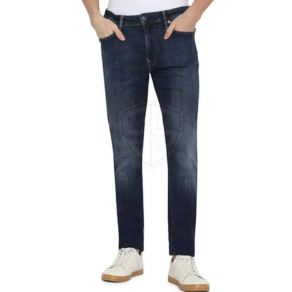 بنطلون جينز بتصميم سادة خاص للرجال عرض ساخن بنطلون جينز رجالي مناسب للقوام الممشوق