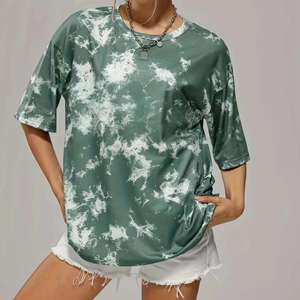 Camiseta Tie Dye de alta calidad para mujer, Camiseta con estampado de diseño personalizado para mujer, ropa de calle con logotipo personalizado, camisetas de moda para mujer - Product Image 5