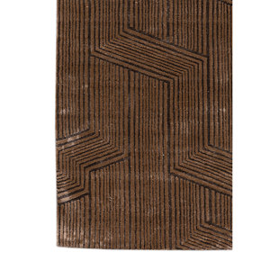 Aprezo Hand Knotted Acrylic <b>Rug</b> Beige & Brown Geometric & Abstract <b>Boho</b> Pattern for Home & Hallway Rectangle-Model Aiar-3019 - Product Image 4