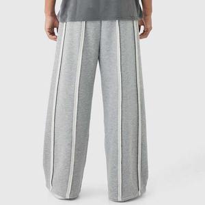 Pantalon de survêtement sur mesure pour hommes 100% coton French Terry Street Wear Baggy All Stripes Logo brodé Mid Waist Washed Canvas - Product Image 2