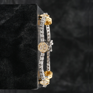 Lujo 6mm Iced Out Vvs D Color Moissanite diamante pulsera 925 chapado en oro tenis pulsera Hip Hop joyería para mujeres - Product Image 3