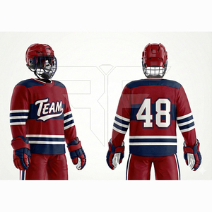 Uniforme de hockey sur glace sans manches respirant sur mesure, de haute qualité, 100% polyester - Product Image 3