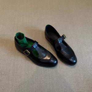 Zapatos Mary Jane de Tacón Grueso para Mujer, de Cuero, con Punta Redonda y Correa, Zapatos Brogue Vintage Casuales de Oficina para Mujer - Product Image 2