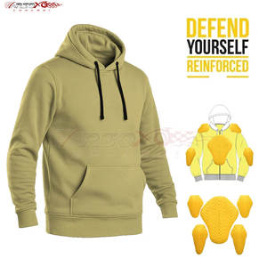 Mens Motorbike <b>Hoodie</b> With Fleece Lining And Secure Zip Pockets For Riders Softshell Men Fleece Motorbike <b>Hoodie</b> - Product Image 4