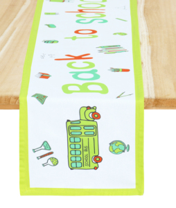 100% coton 13x72 pouces retour école chemin de Table dessins colorés pour salle de classe fête à la maison célébrations du premier jour - Product Image 1