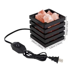 Artesanías naturales del Himalaya toque de la naturaleza lámparas de sal de roca fuente de energía infrarroja orgánica curvada decoración rejuvenecedora del hogar - Product Image 6