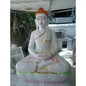 घर की सजावट के लिए सुंदर संगमरमर की भगवान बुद्ध की मूर्ति, भारतीय भगवान की संगमरमर की मूर्ति सर्वोत्तम मूल्य पर