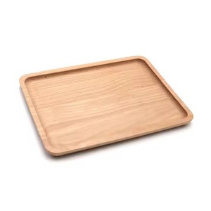 Rectangular Bamboo Serving Tray with Easy Grip Handles Disposable Wooden Tray for <b>Breakfast</b> <b>in</b> <b>Bed</b> Tea Snacks Kitchen Use - Product Image 3