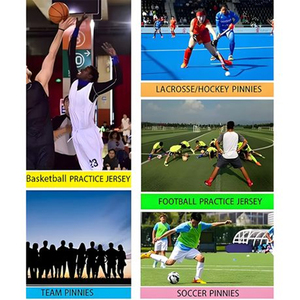 Baberos de fútbol ligeros personalizados con tela duradera de secado rápido para práctica de fútbol, chaleco de entrenamiento para equipos y adultos - Product Image 3