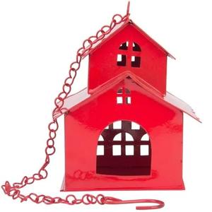 Casa de pájaros de hierro Multicolor diseñadores indios elegantes casa de pájaros colgante rústica patrón sólido recubierto de polvo galvanizado al por mayor - Product Image 6