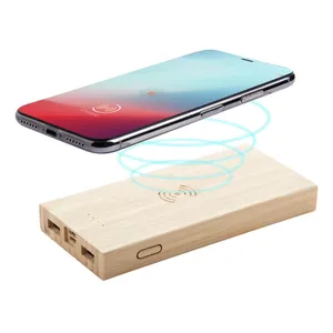 Banque d'alimentation sans fil en bambou écologique Wooster – Gadgets promotionnels - Product Image 5