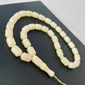 Auténtico Tasbih de ámbar báltico, cuentas de oración diarias, cuentas musulmanas de ámbar blanco - Product Image 1