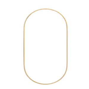 Nouvel arrivage de miroir mural en métal de forme ovale doré pour décoration de maison chambre à coucher espace de vie pour la décoration de mariage - Product Image 1