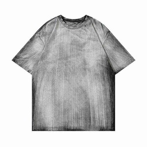 เสื้อยืดคอตตอนทรงหลวมสไตล์วินเทจ ล้างสีแบบ Stone Acid Wash ผ้าถัก ระบายอากาศได้ดี เป็นมิตรต่อสิ่งแวดล้อม สามารถสั่งทำได้ตามต้องการ - Product Image 1