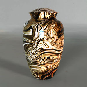 โกศสำหรับผู้ใหญ่อะลูมิเนียมเนื้อหินอ่อนสีทองพร้อมถุงกำมะหยี่ไม่เหมือนใคร - Product Image 1