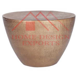 Table basse à tambour Antique en laiton, Look Vintage, Table à boisson moderne pour Bar, décor de fête, nouvelle arrivée, Table basse à tambour martelé - Product Image 3