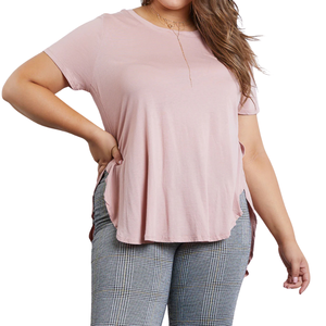 Tops de Yoga de Talla Grande con Abertura Lateral, Manga Corta, Ajuste Holgado, Ropa Deportiva Elástica para Entrenamiento, Fitness, Gimnasio y Deportes - Product Image 6