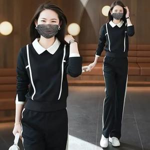 Ensemble de survêtement de maternité décontracté et tendance, 2 pièces, unisexe, automne 2024, sweat-shirt imprimé personnalisable, pantalon, veste - Product Image 3