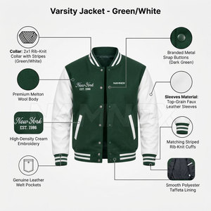 Wholesale <b>Cheap</b> Price <b>Men</b> Letterman Winter <b>Jacket</b> Best Quality Factory Manufacture Letterman <b>Jacket</b> - Product Image 4